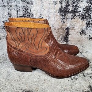 Buttero Women's Western Ankle Boots Brown Size 39/9